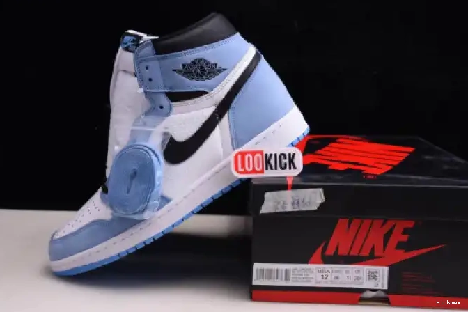 Rep MAX AIR WHITE BLACK HIGH RETRO BLUE 555088-134 JORDAN 1 UNIVERSITY 0521